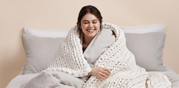 Knitted Weighted Blanket 100% Organic Cotton Cotton Napper